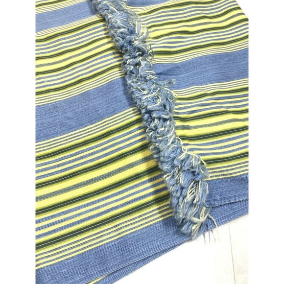 2 Discontinued Waverly Yacht Club Stripe Curtains Panels Tab Top Drapes Rare 61" - Picture 7 of 9